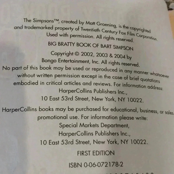 Big Bratty Book of Bart Simpson - Picture 2 of 3